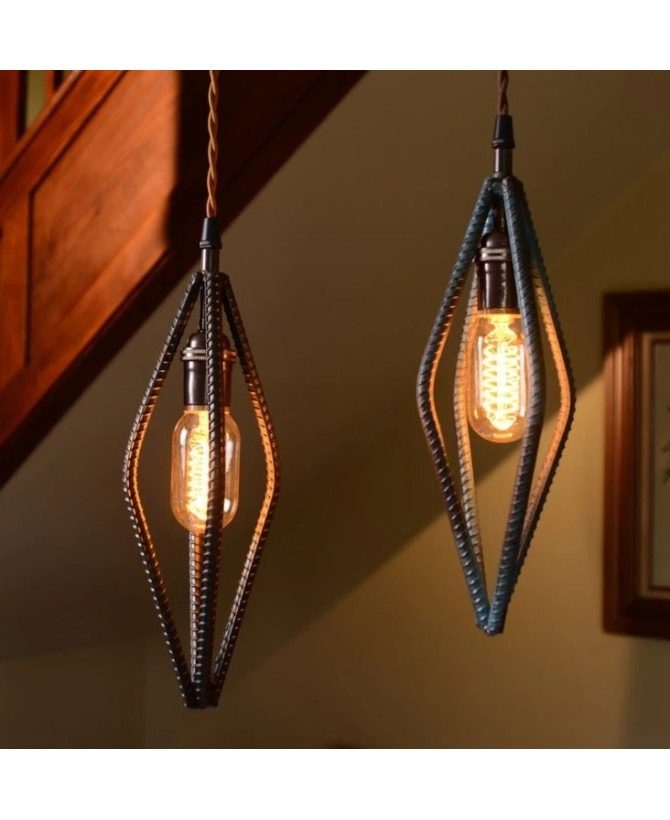 Handcrafted Rebar Pendant Light