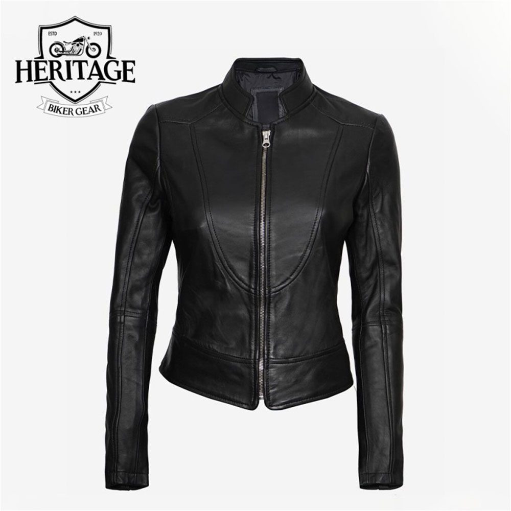 Women's Black Vegan Leather Biker Jacket