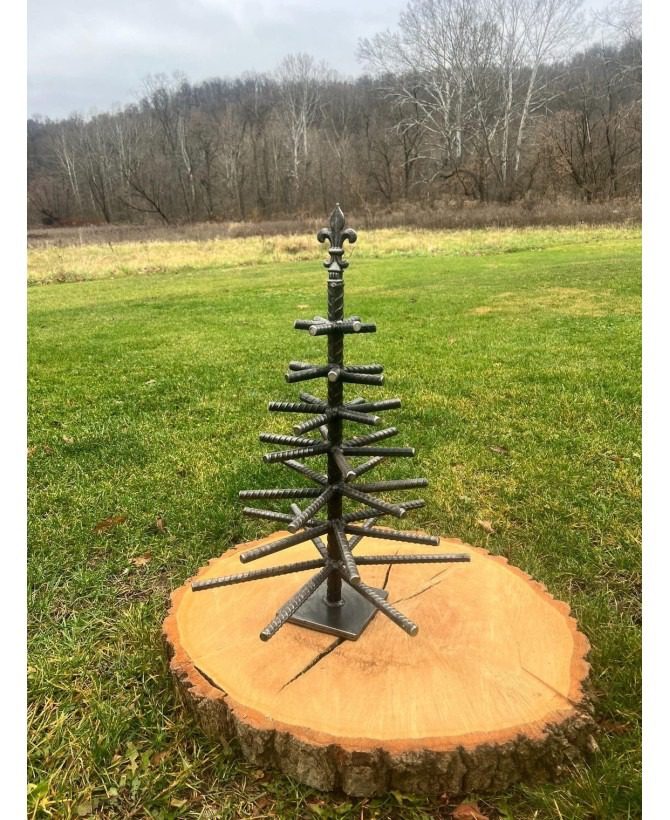 Handcrafted Rebar Christmas Tree – Sturdy Metal Holiday Decor