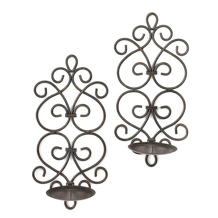 Scrollwork Wall Sconces – Elegant Candle Holders for Home Décor