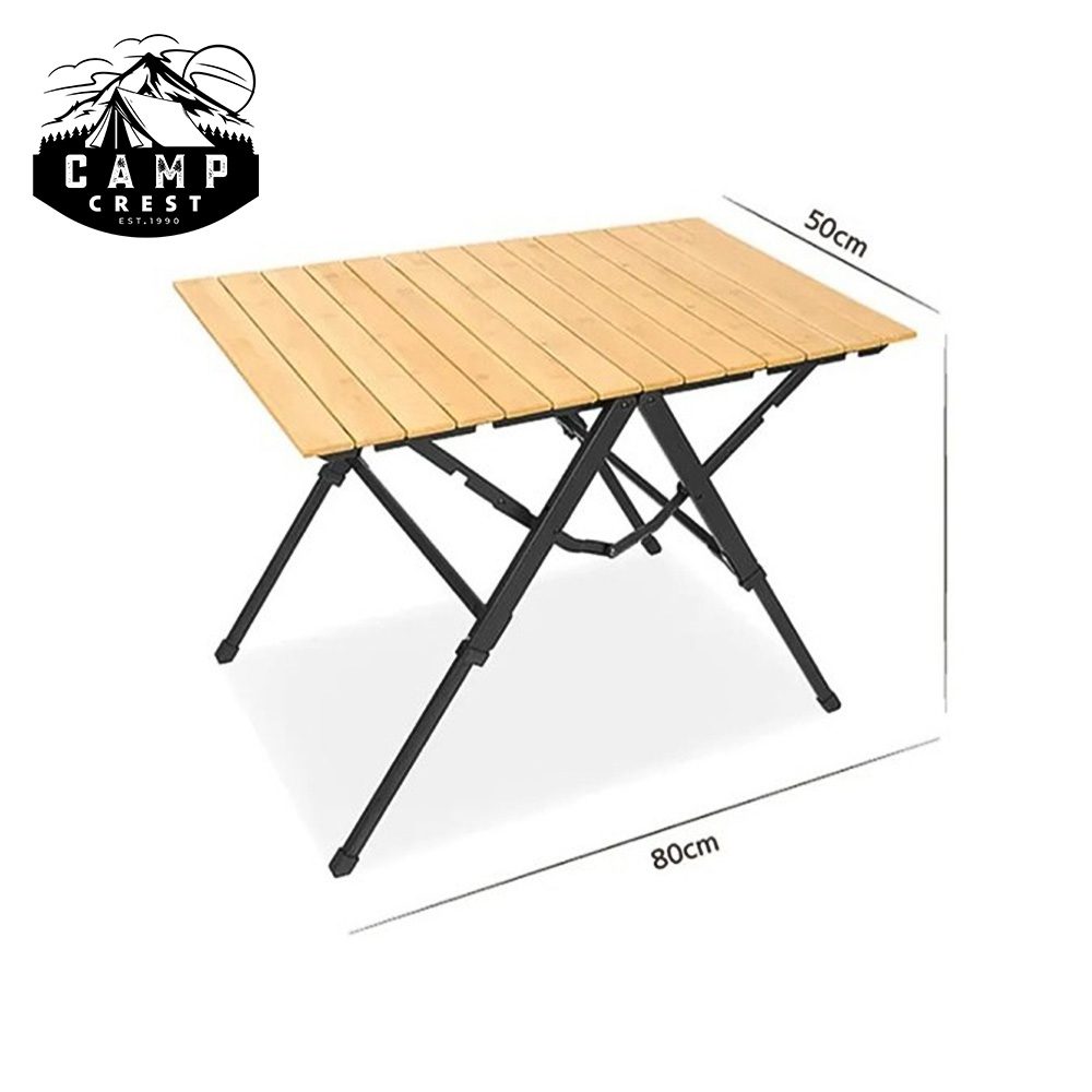 Slatted Bamboo Top Foldable Table