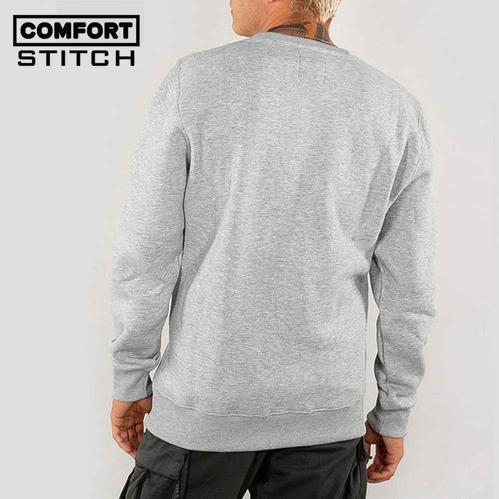 Men's Grey Basic Crewneck Sweatshirt