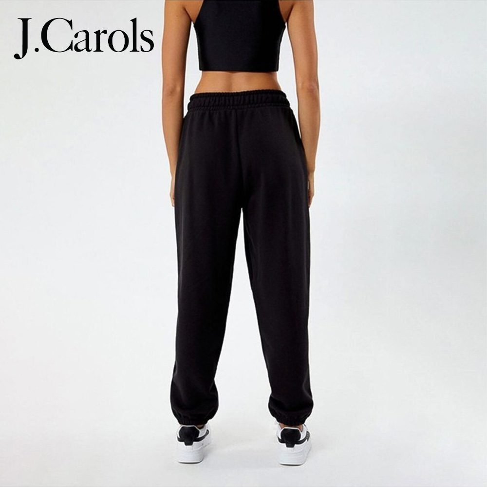 Elastic Waist Detail Sweatpants Black