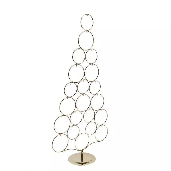 Gold Metal Christmas Tree Ornament Rack