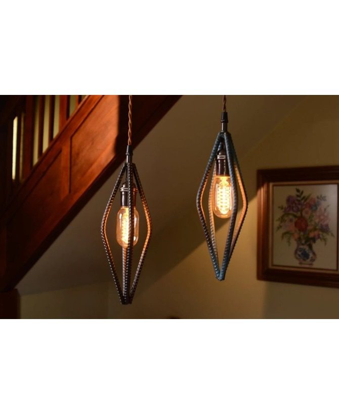 Handcrafted Rebar Pendant Light