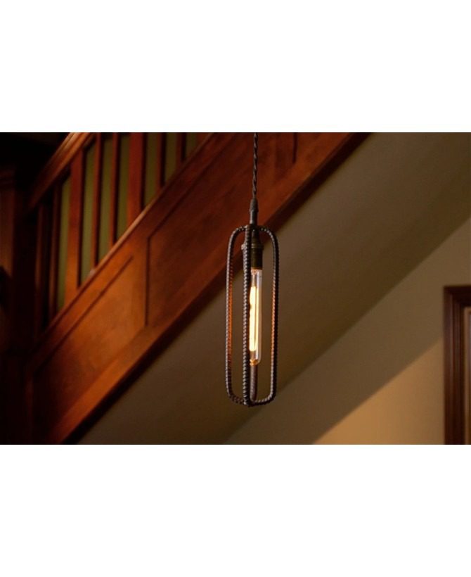 Industrial Rebar Pendant Light – Handcrafted Accent Lighting