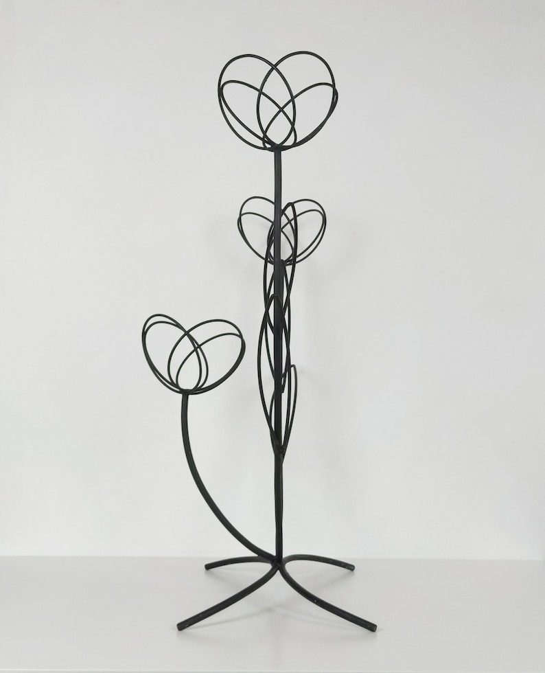 Vintage French Iron Flower Pot Stand,