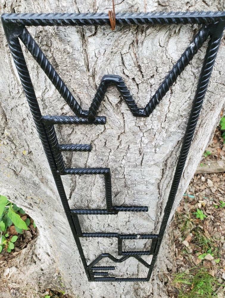 Handcrafted Rebar Welcome Sign