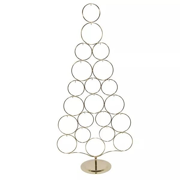 Gold Metal Christmas Tree Ornament Rack