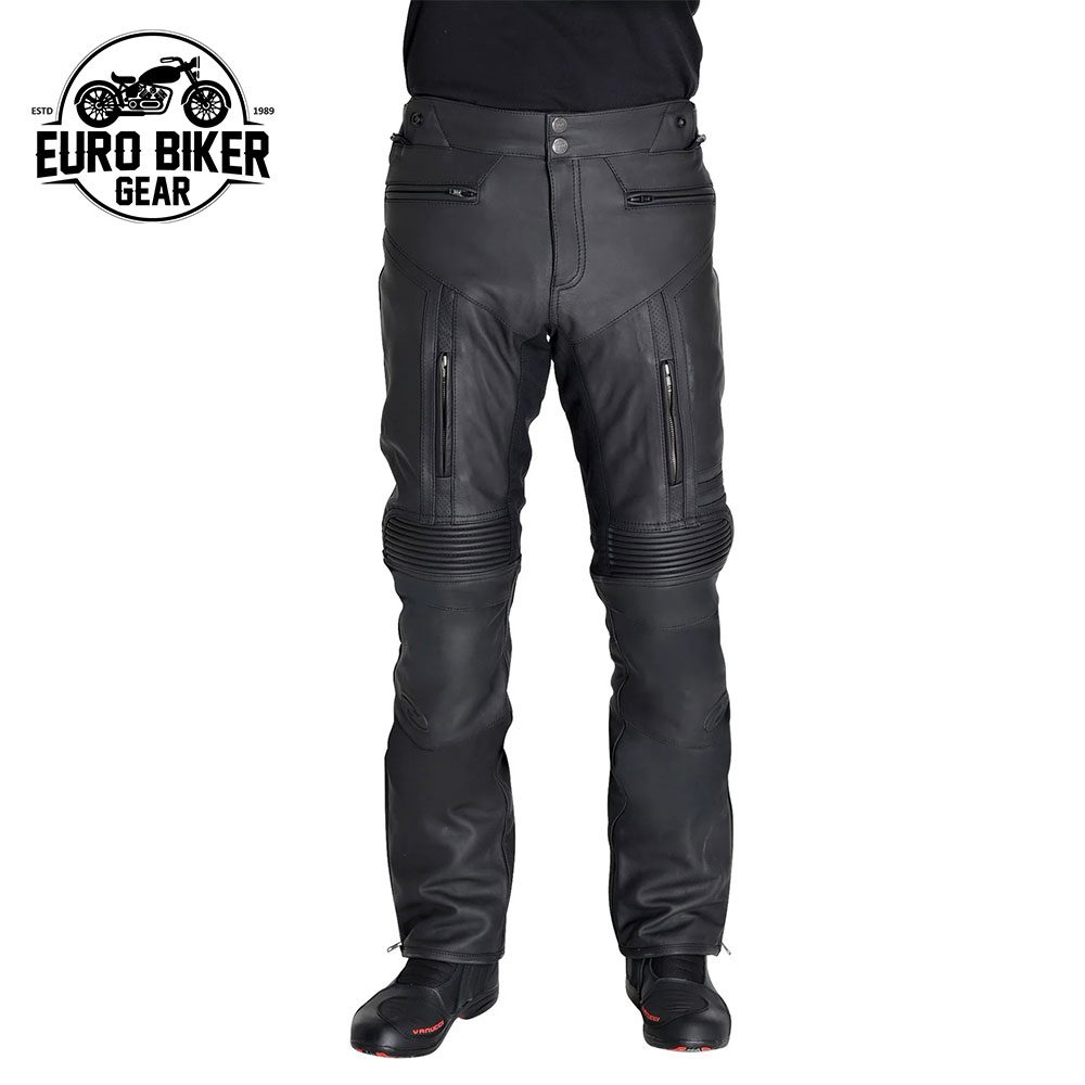 Men's Racer Genuine Leather Motorcycle Pants