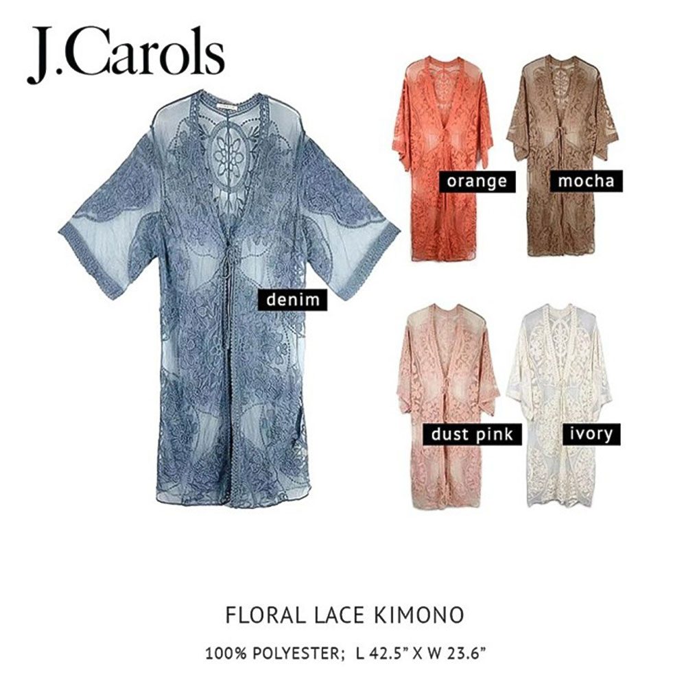 Ethereal Blooms Floral Lace Kimono