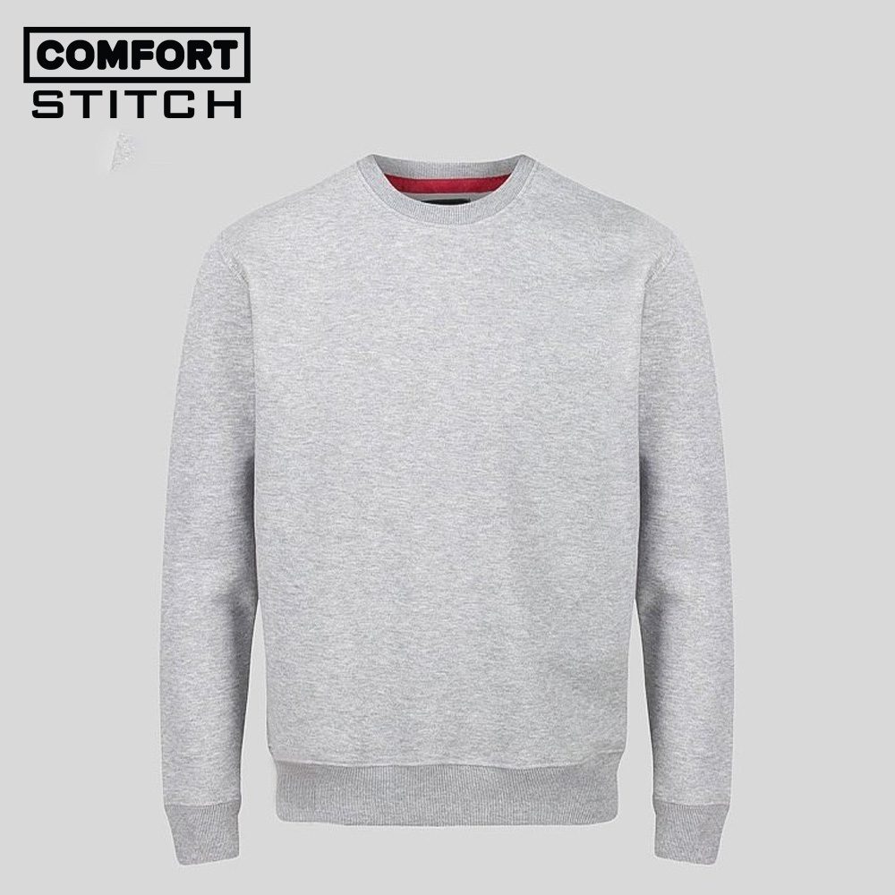 Men's Grey Basic Crewneck Sweatshirt