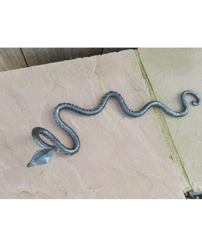 Handmade Rebar Snake Sculpture