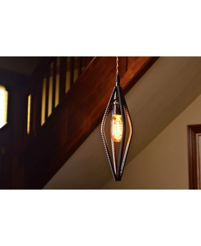 Handcrafted Rebar Pendant Light