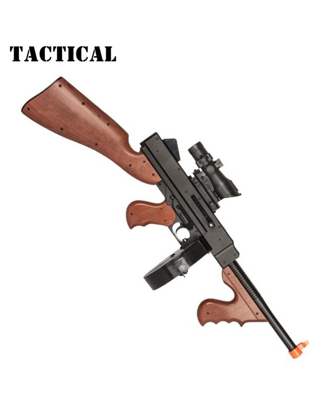 325 FPS M1921 Spring Tommy Airsoft Gun with Drum Magazine