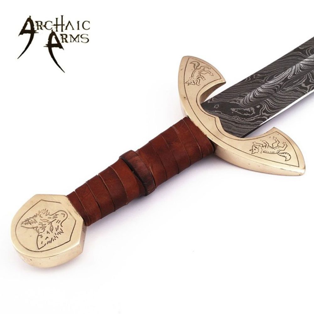 Beautiful Damascus Steel Medieval Sword