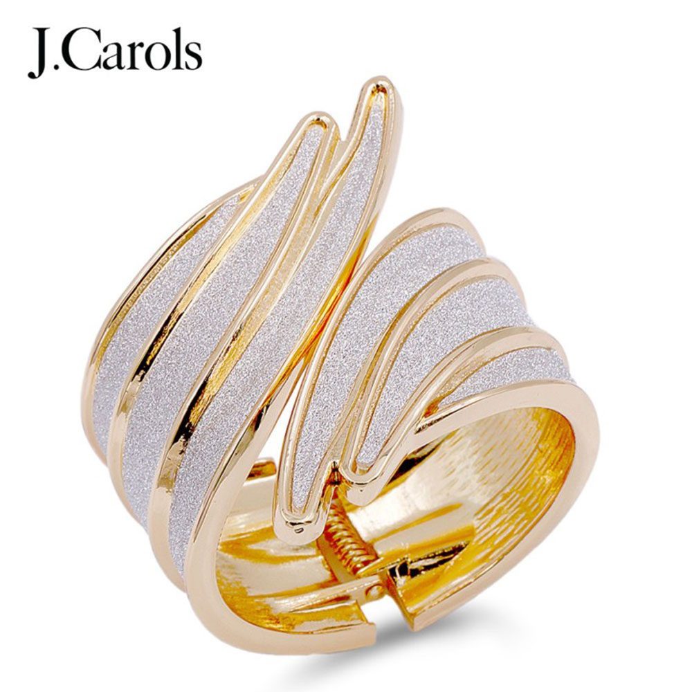 Gold Plated With Glitter Bangle Bracelets