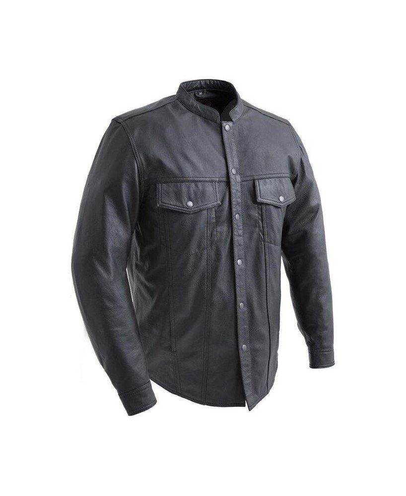 Vigilante Leather Motorcycle Riding Shirt