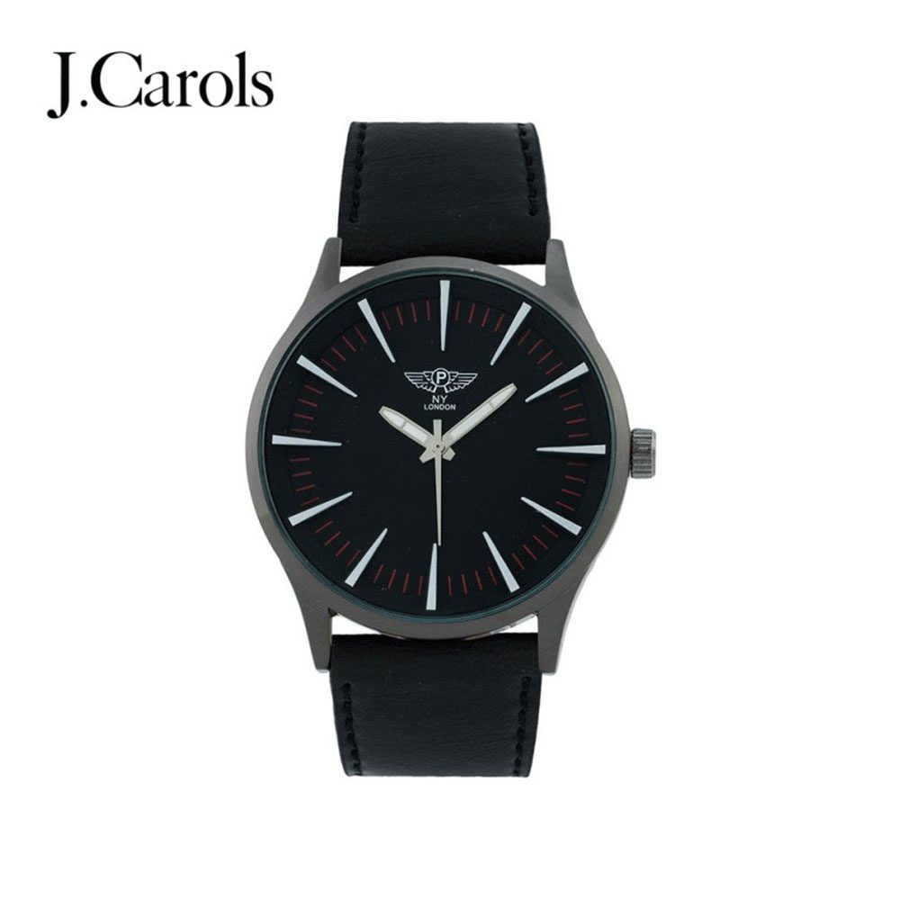 Traditional Men's Leather Strap Watch