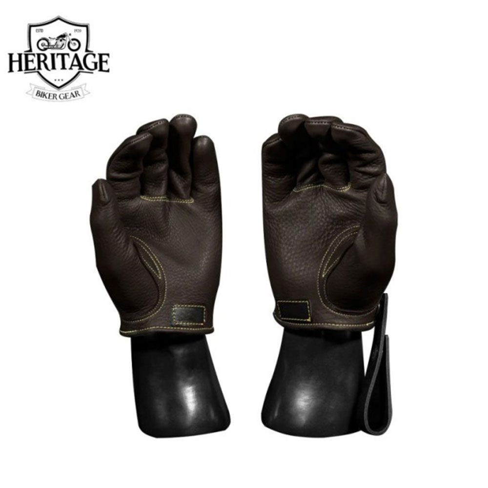 Riding Brown Leather Gloves