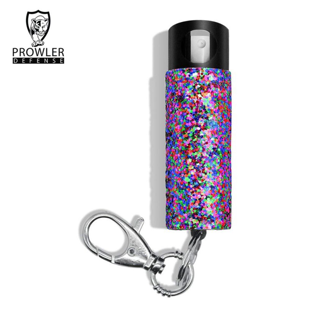 Bling It on Key Ring Self Defense Pepper Spray Amethyst Jeweled Cary Case