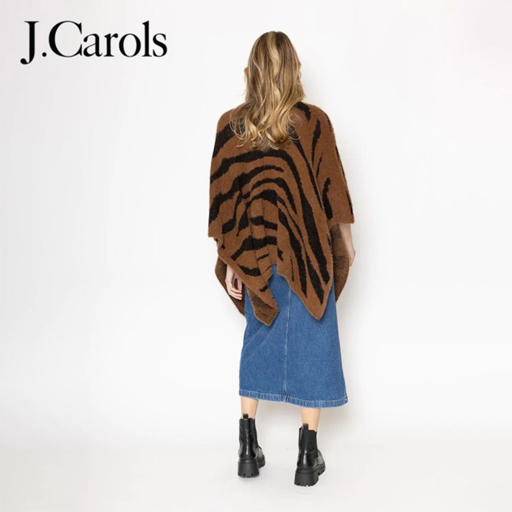 Tiger Print Fuzzy Poncho