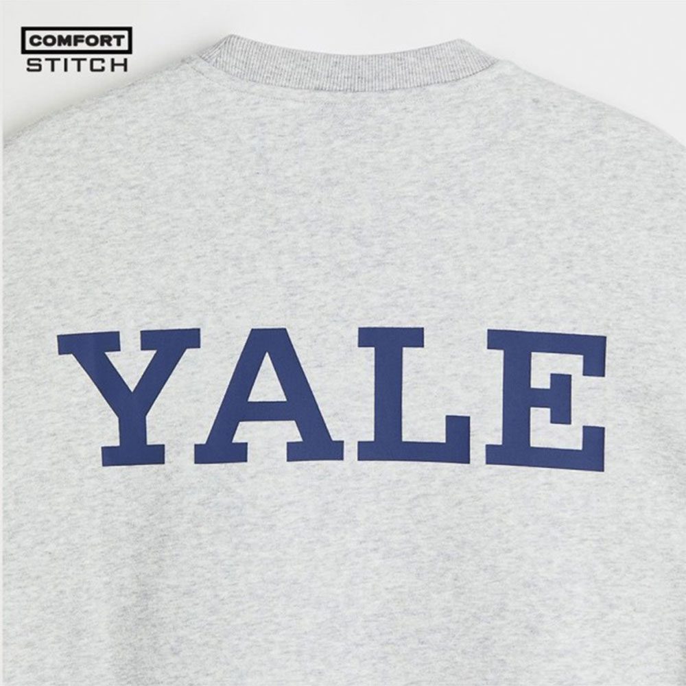 Yale French Terry Sweatshirt in Light Gray