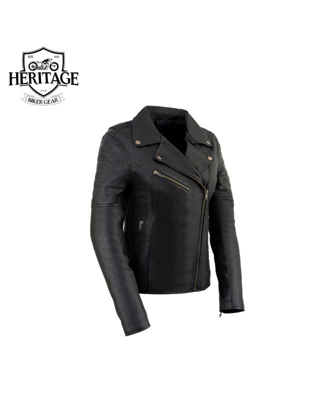 Heritage Women's 'Duchess' Moto Style Leather Jacket