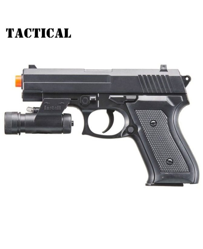 V1918A Spring Powered Airsoft Pistol with Laser & Light