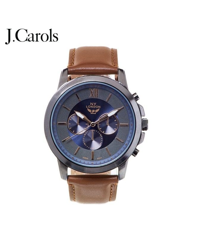 Men's Leather Strap Watch