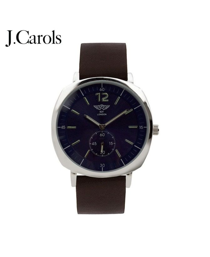 Leather Strap Men's Analog Watch