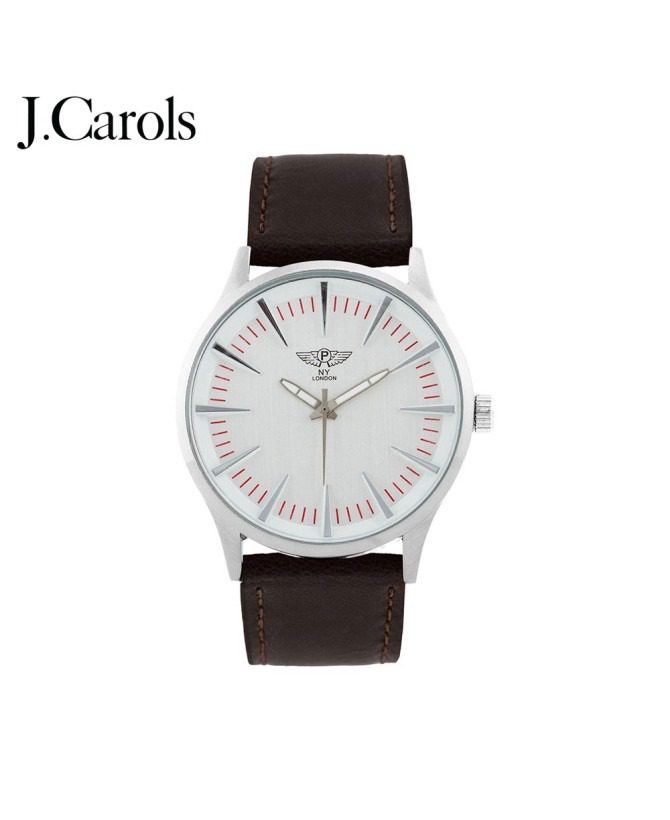 Traditional Men's Leather Strap Watch