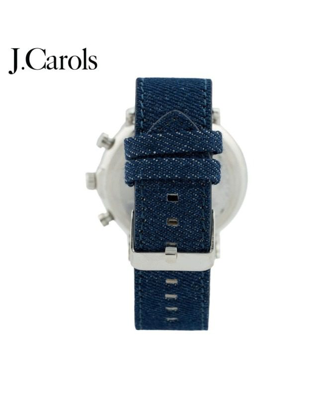 Precision Denim Leather Strap Watch