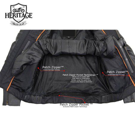 Men's Black Leather Racer Style Motorcycle Jacket